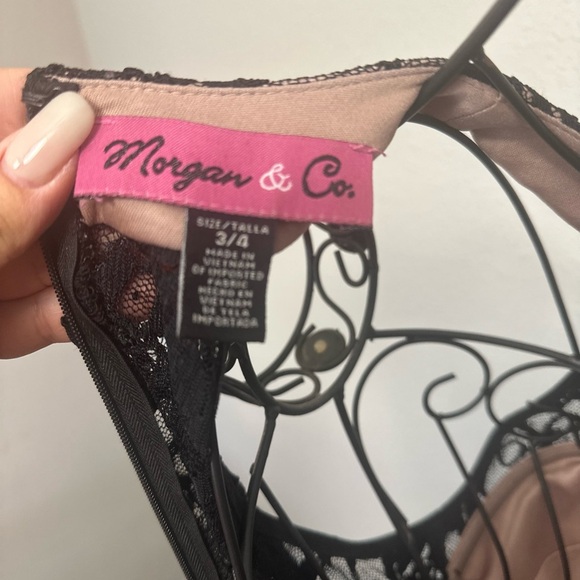 Morgan & Co Black Pleated Halter Gown - Picture 13 of 13